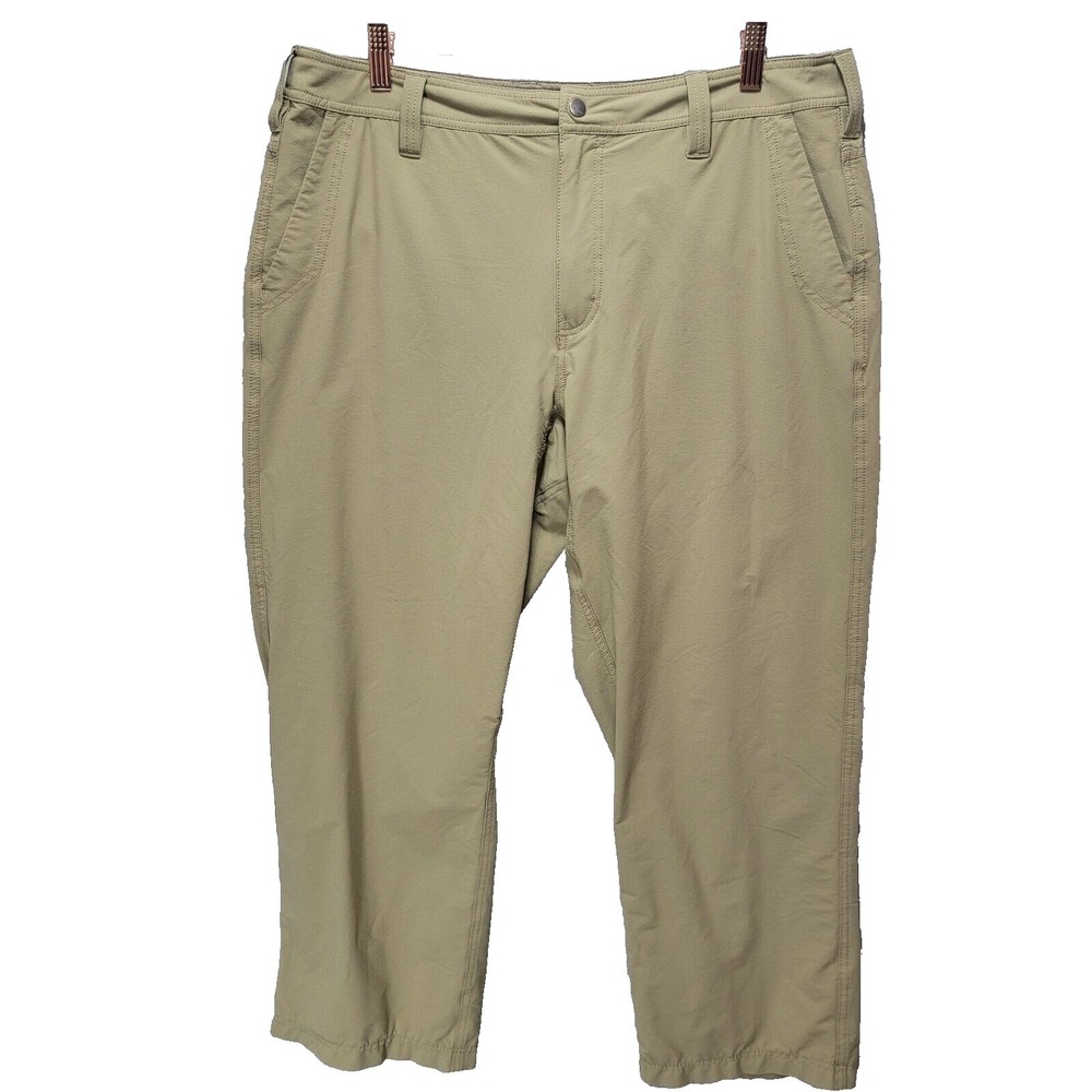 Marmot Pants Mens 36 Short Khaki Hiking Nylon Trail Outdoors Camping Pockets Tan